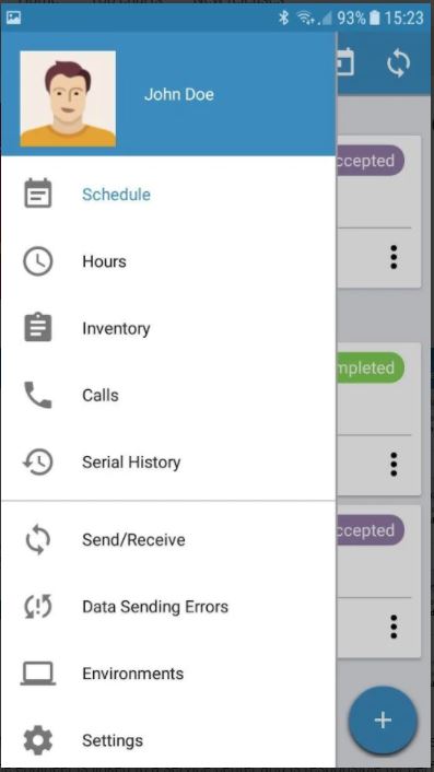 Screenshot 2 der Infor LN Mobile Field Service App